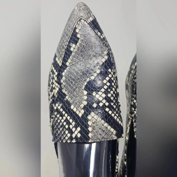 Marc Fisher ZURRI2 Point Toe Leather Snakeskin Print Loafers Size 8.5M - Picture 2 of 16